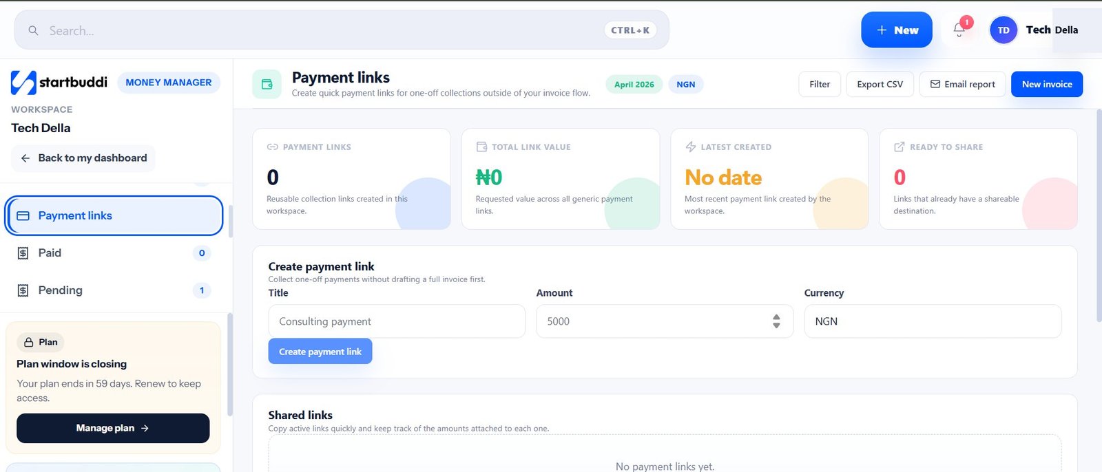 startbuddi payment links