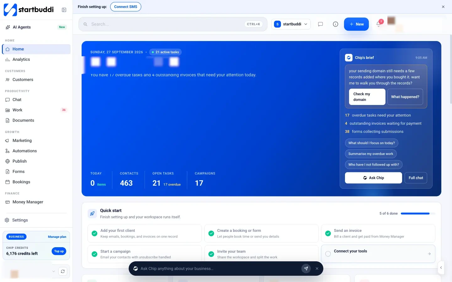 startbuddi: The startbuddi sidebar, with Live under Chat. Drop-ins that are happening now show up in Live.