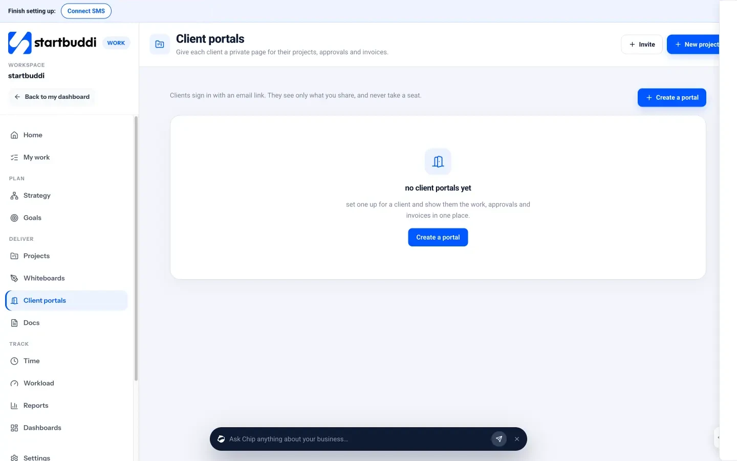 startbuddi: Client portals: a private page for each client with their projects, approvals and invoices