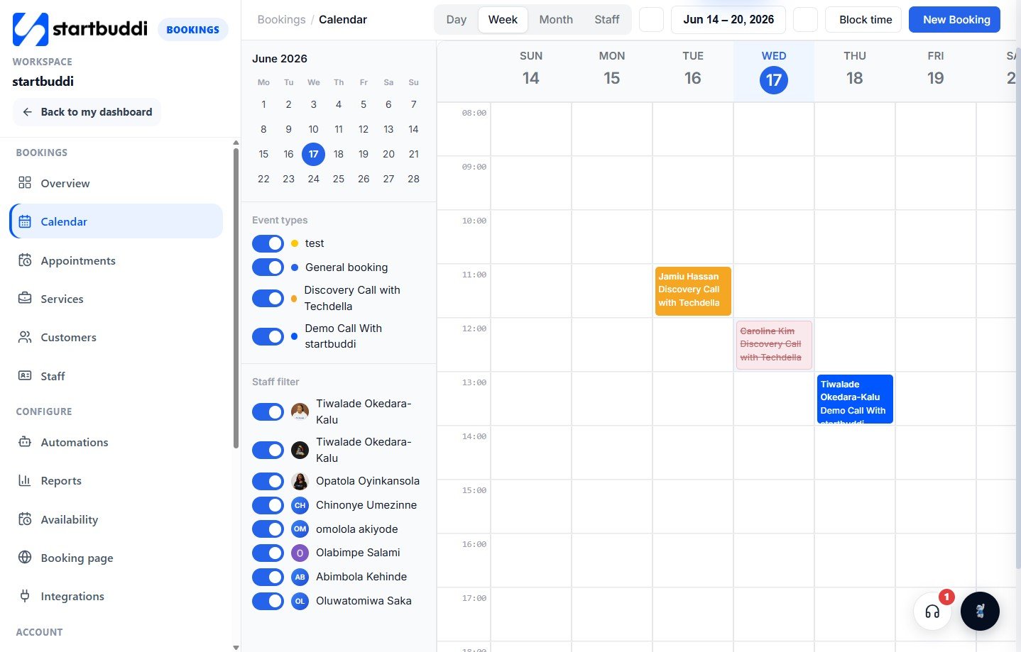 Booking Software in startbuddi