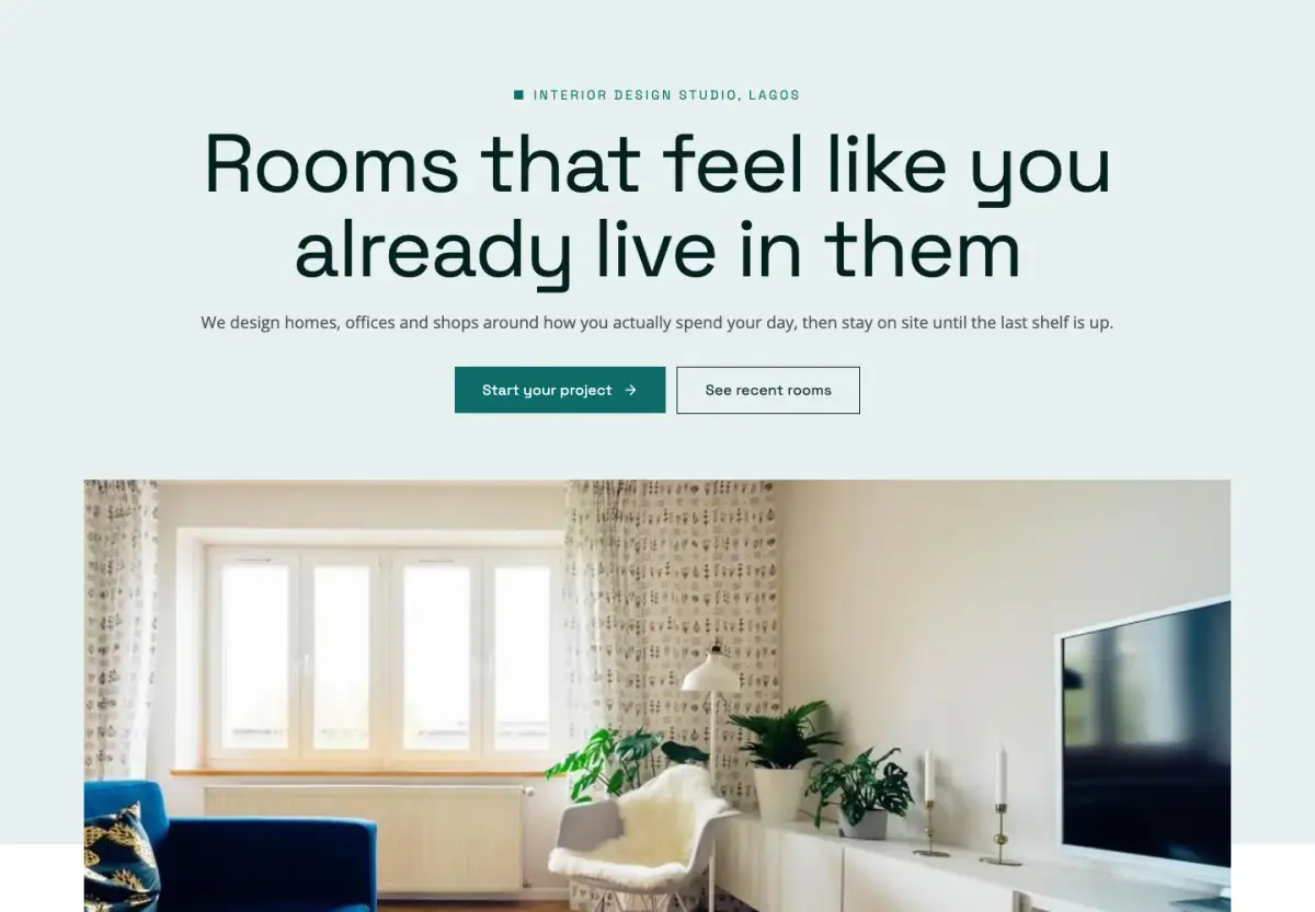 Preview of the Alcove template