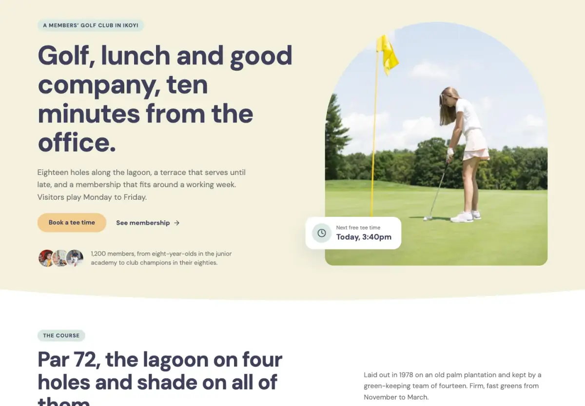Preview of the Fairway template