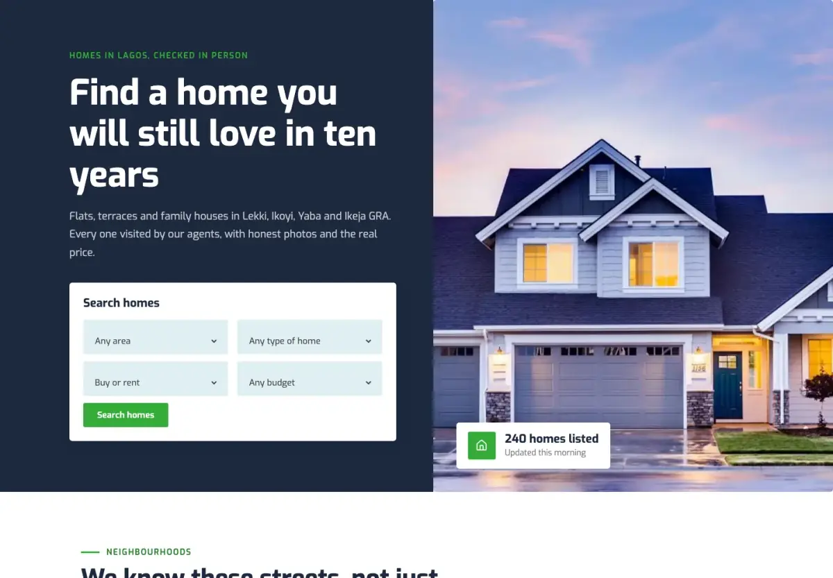 Preview of the Haven template