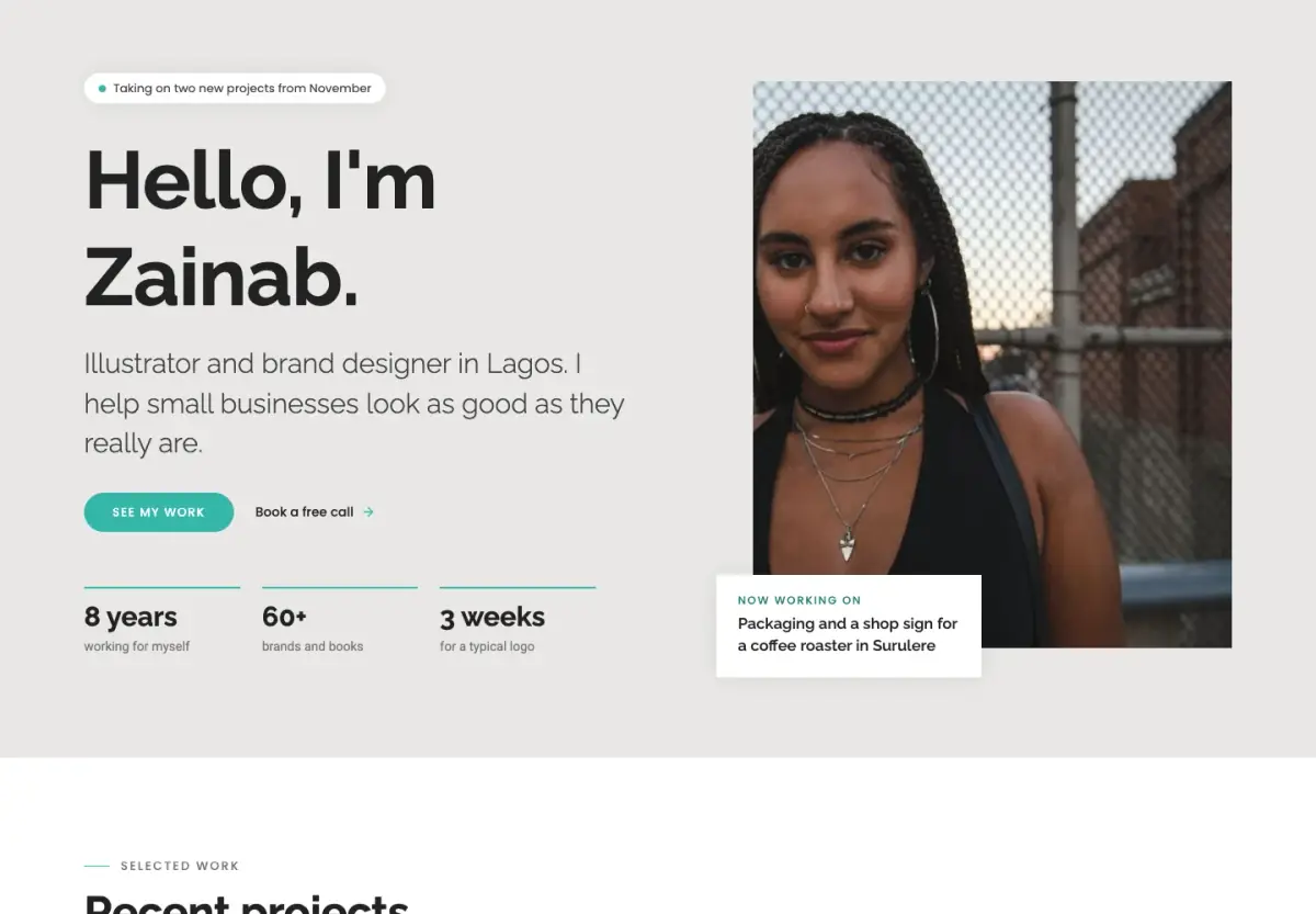 Preview of the Linen template