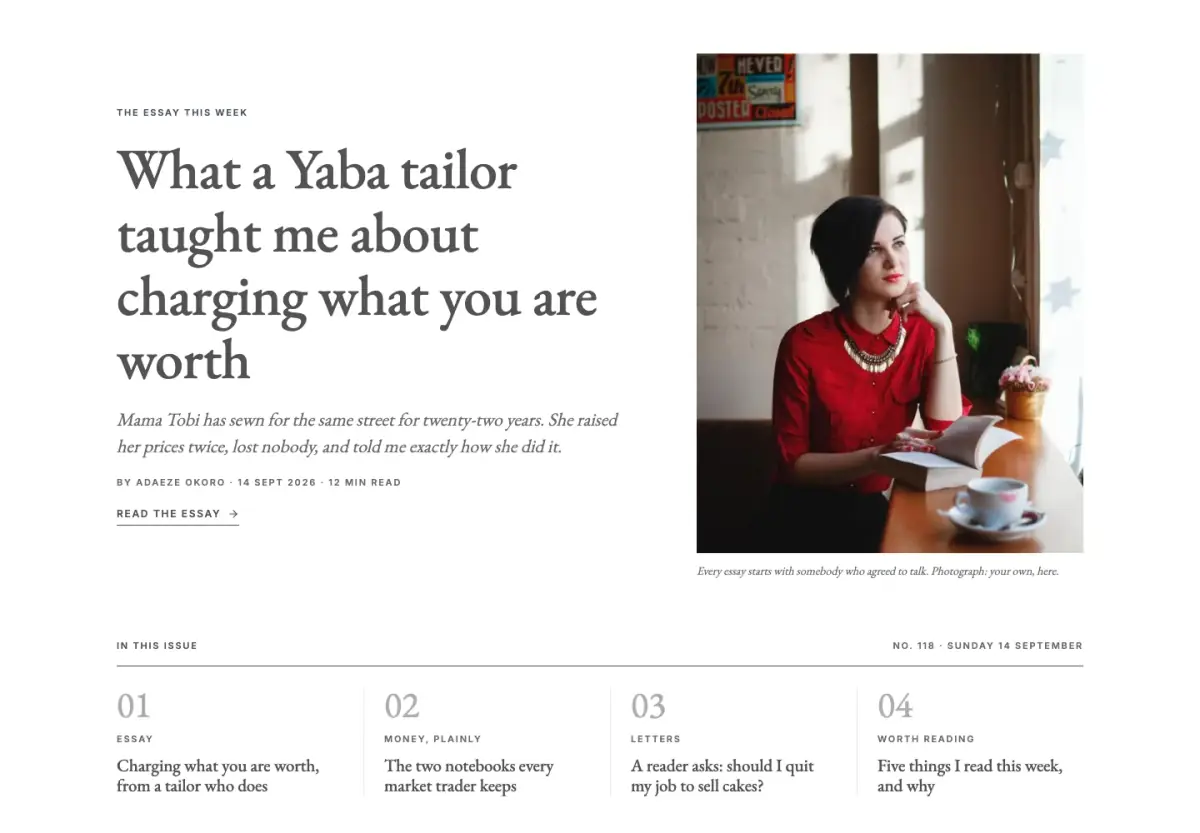 Preview of the Margin template