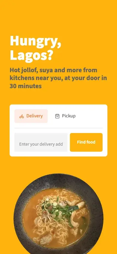 Munch website template on a phone