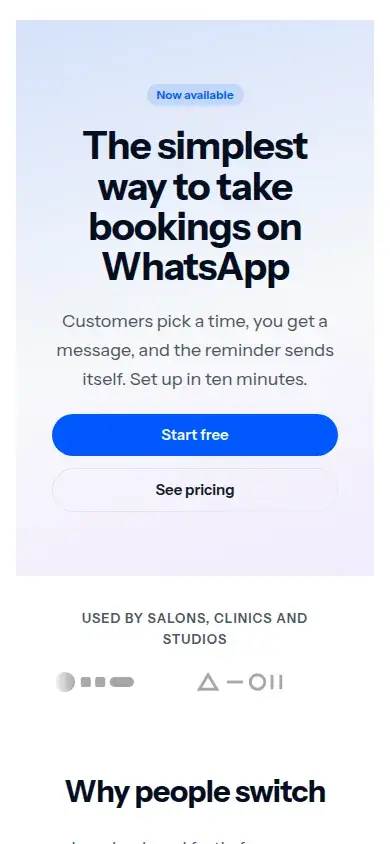 Product launch: centred template on a phone