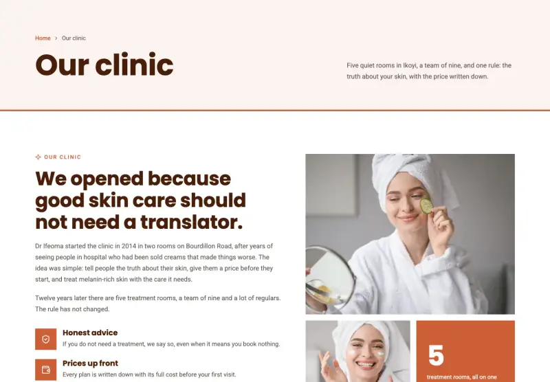 Rosehip, Our clinic page