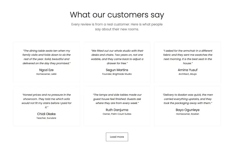 Settle, Reviews page