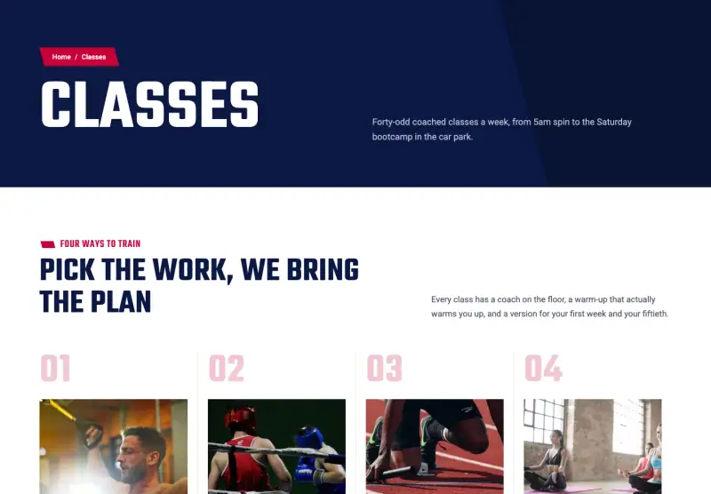 Torque, Classes page