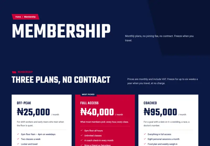 Torque, Membership page