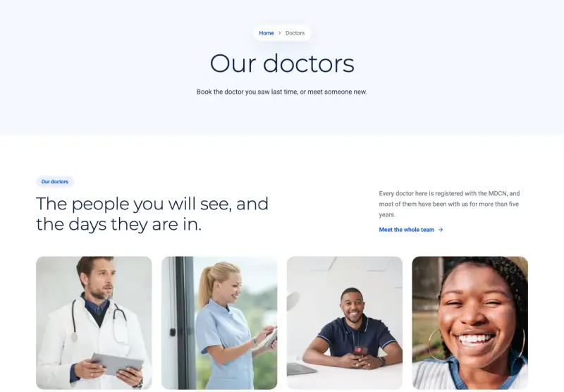 Vital, Doctors page