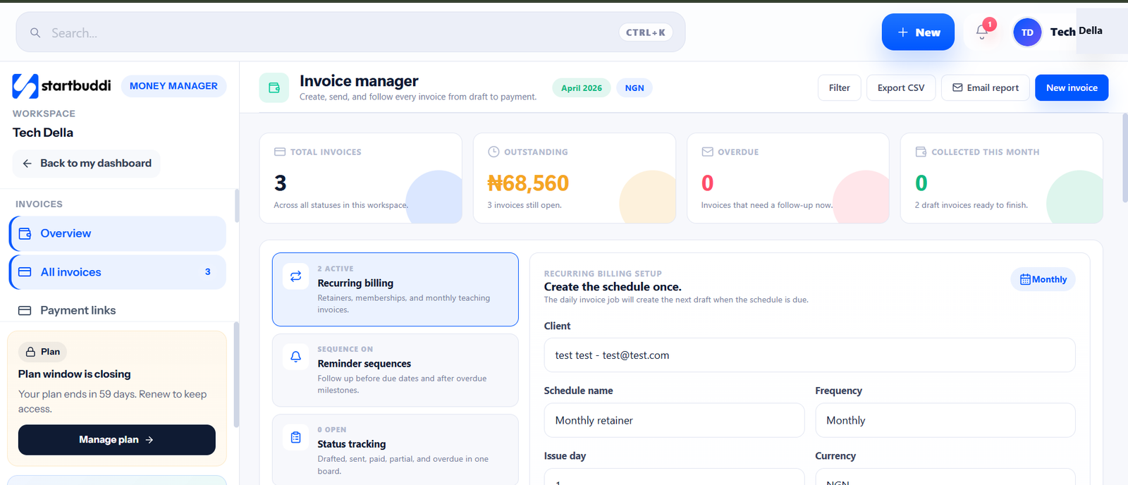 startbuddi invoice manager