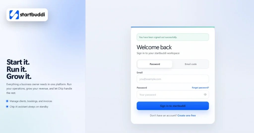 startbuddi login