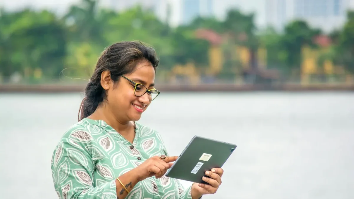 A person holding a book