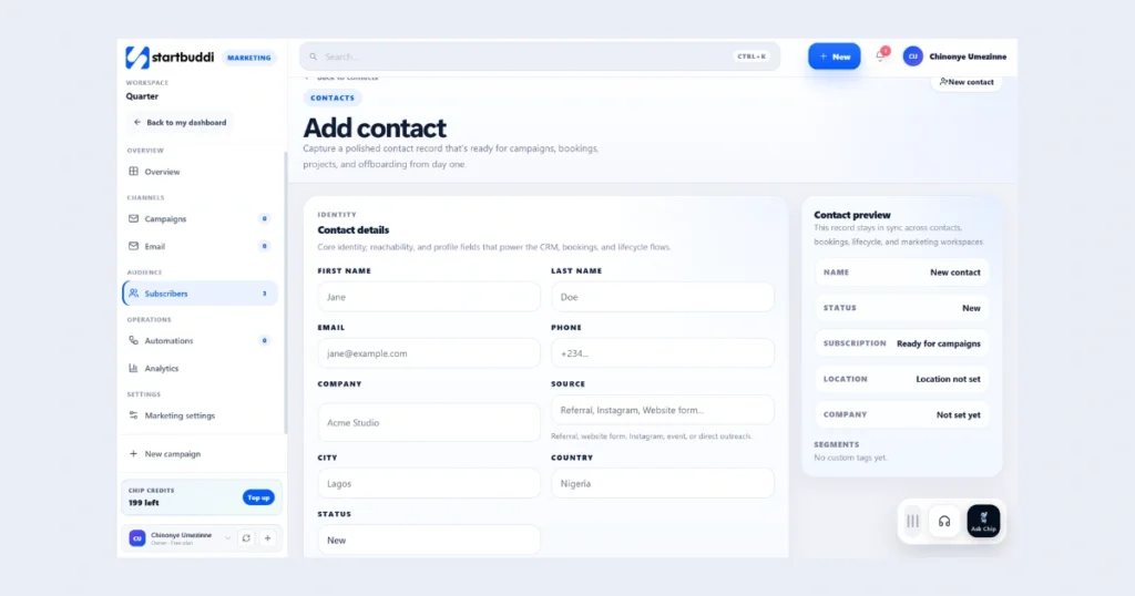 How to Add a New Contact