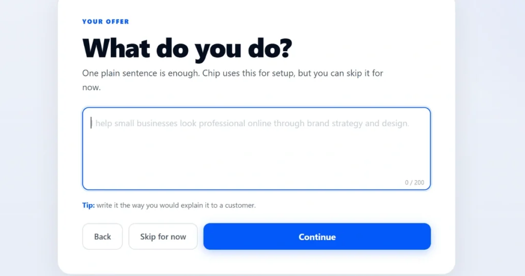 how to define business offer
