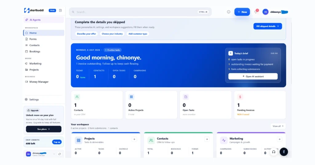 startbuddi get started